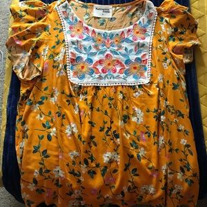 Savanna Jane Embroidered Top XL/1X